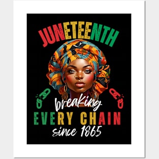 Juneteenth Breaking Every Chain Since 1865 Freedom Posters and Art